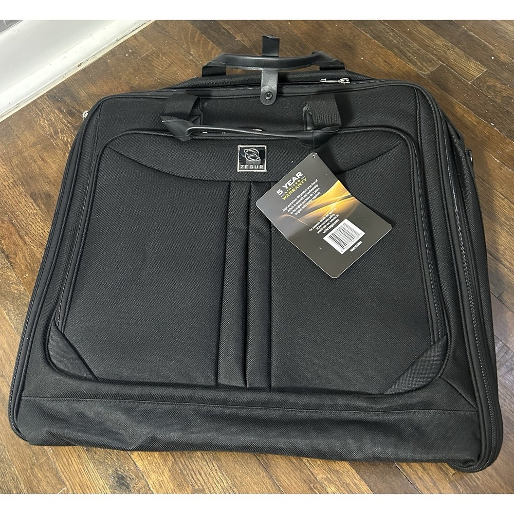 Zegur Premium Black Carry-On Garment Bag Black New With Tags Travel Luggage